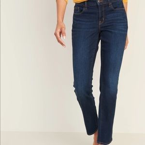 Old Navy Mid Rise Power Slim Straight Jeans Size 6 Regular
